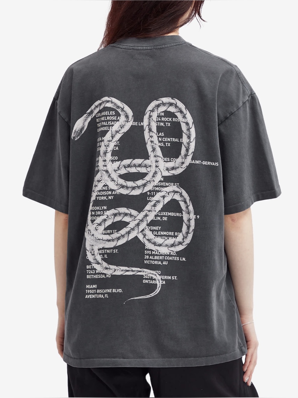 Anine Bing Kent Tee Twisted Snake NWT